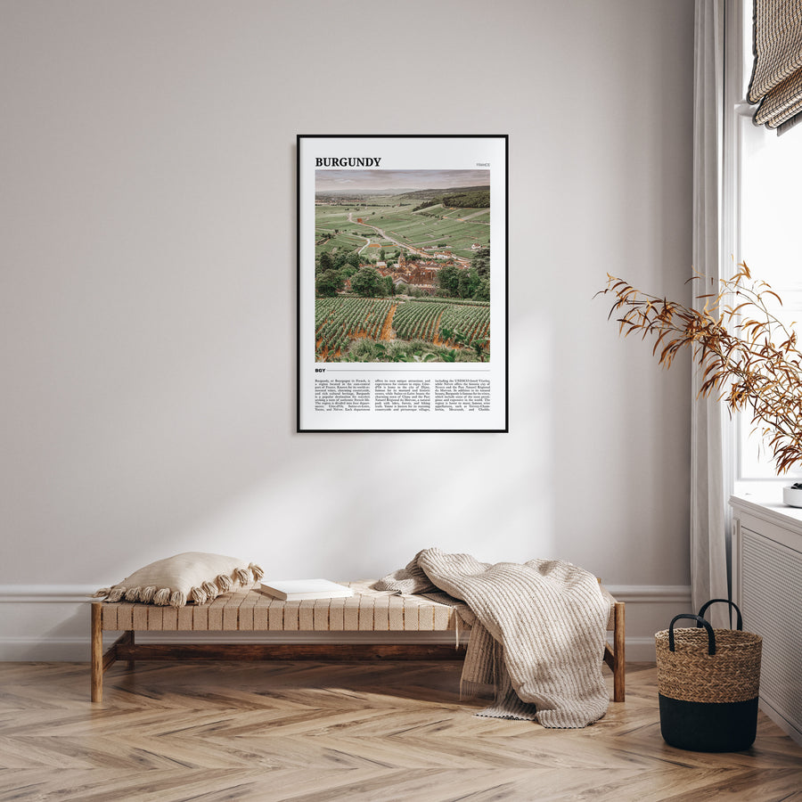 Burgundy Travel Color Poster