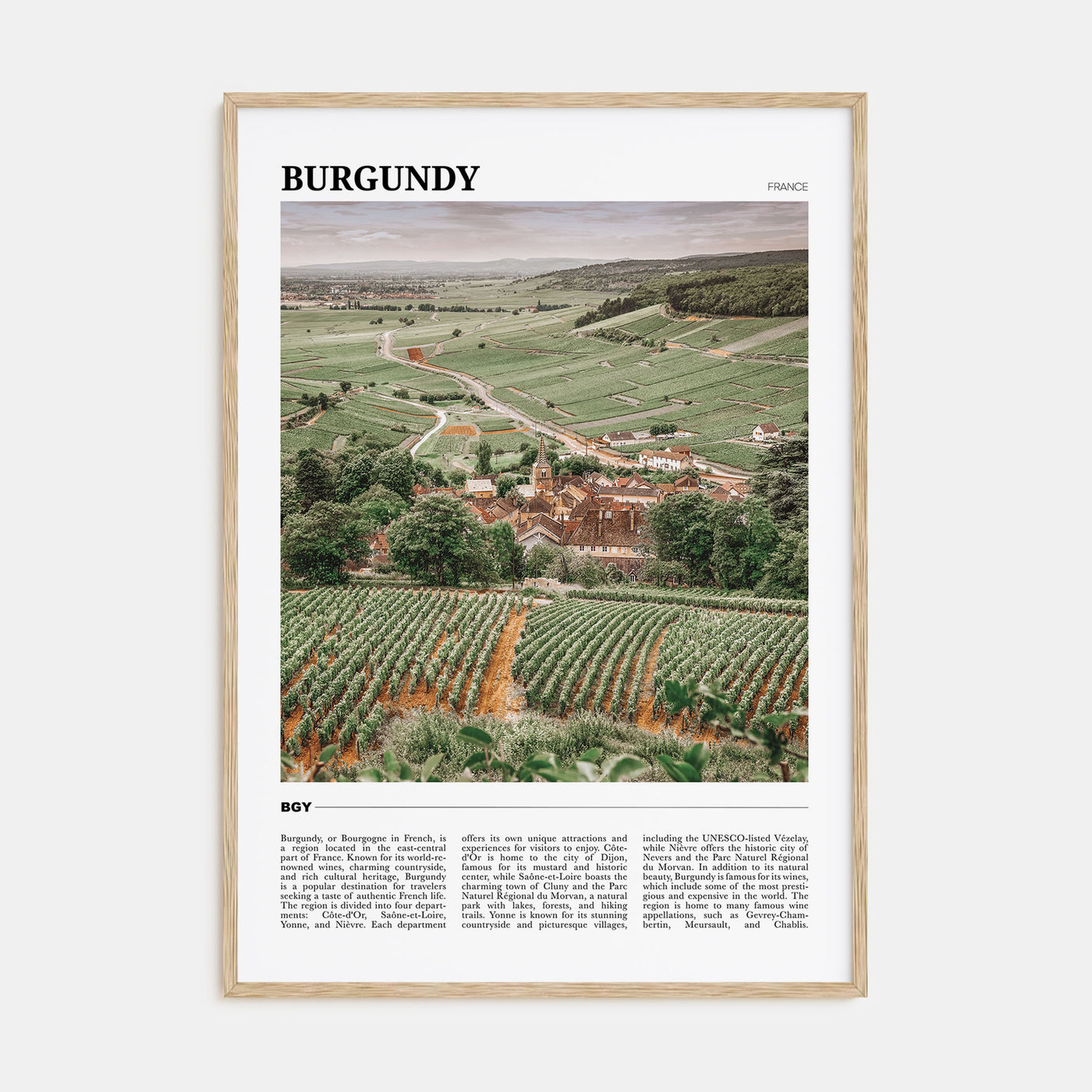 Burgundy Travel Color Poster