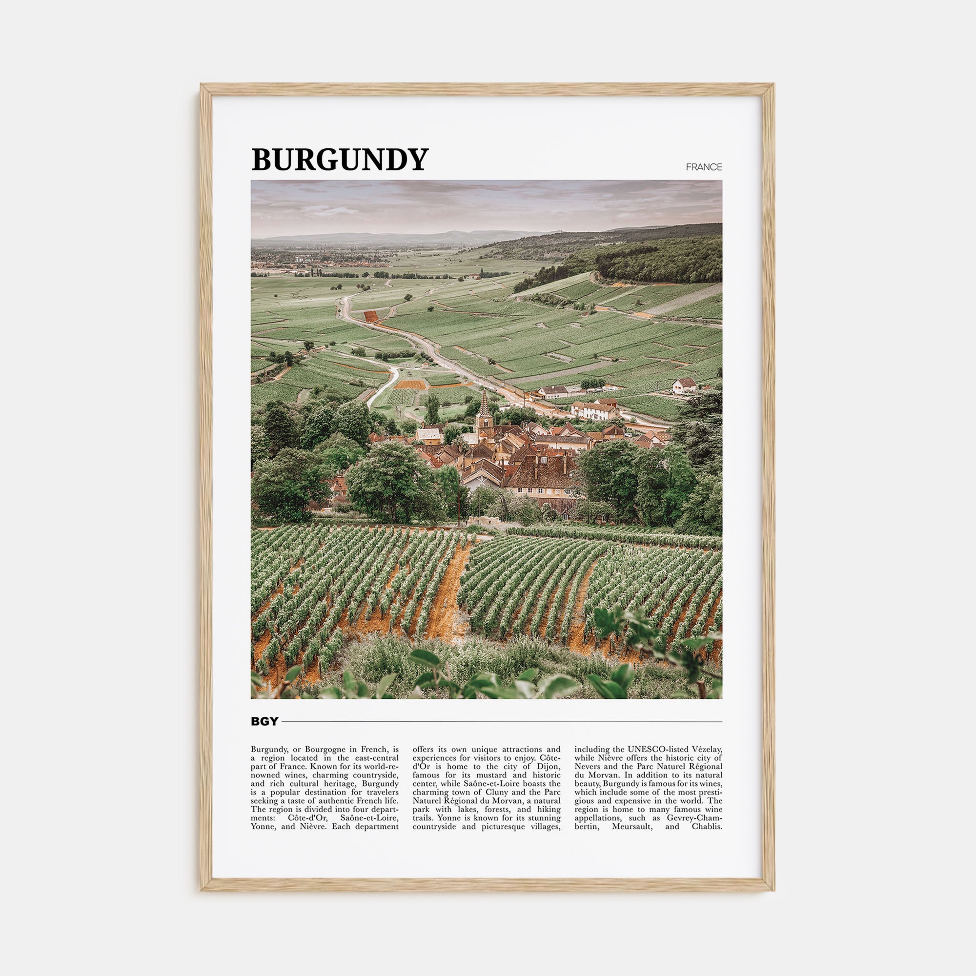 Burgundy Travel Color Poster