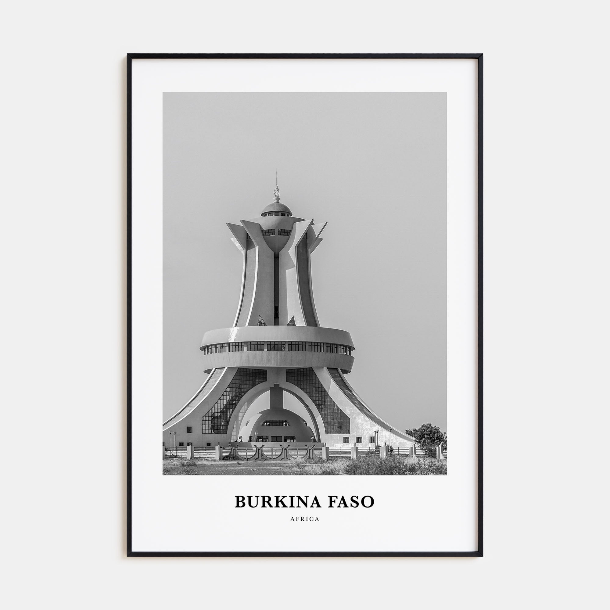 Burkina Faso Portrait B&W Poster