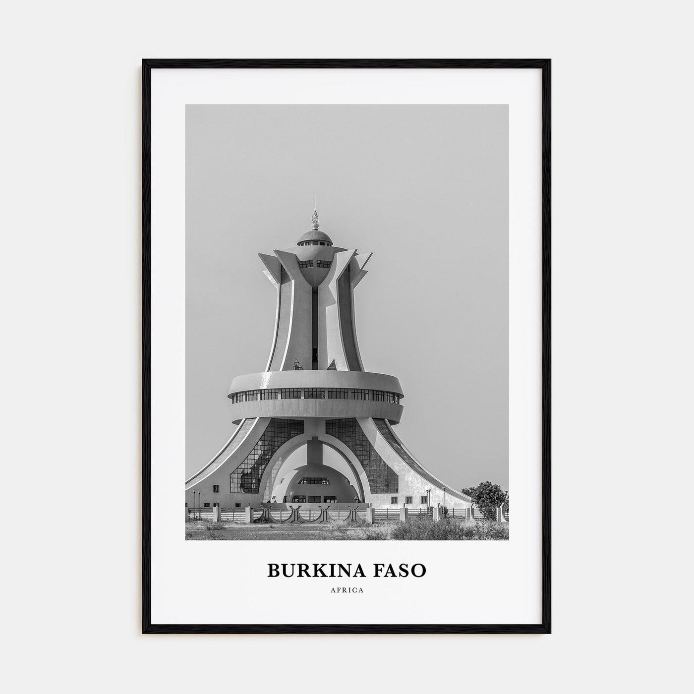 Burkina Faso Portrait B&W Poster