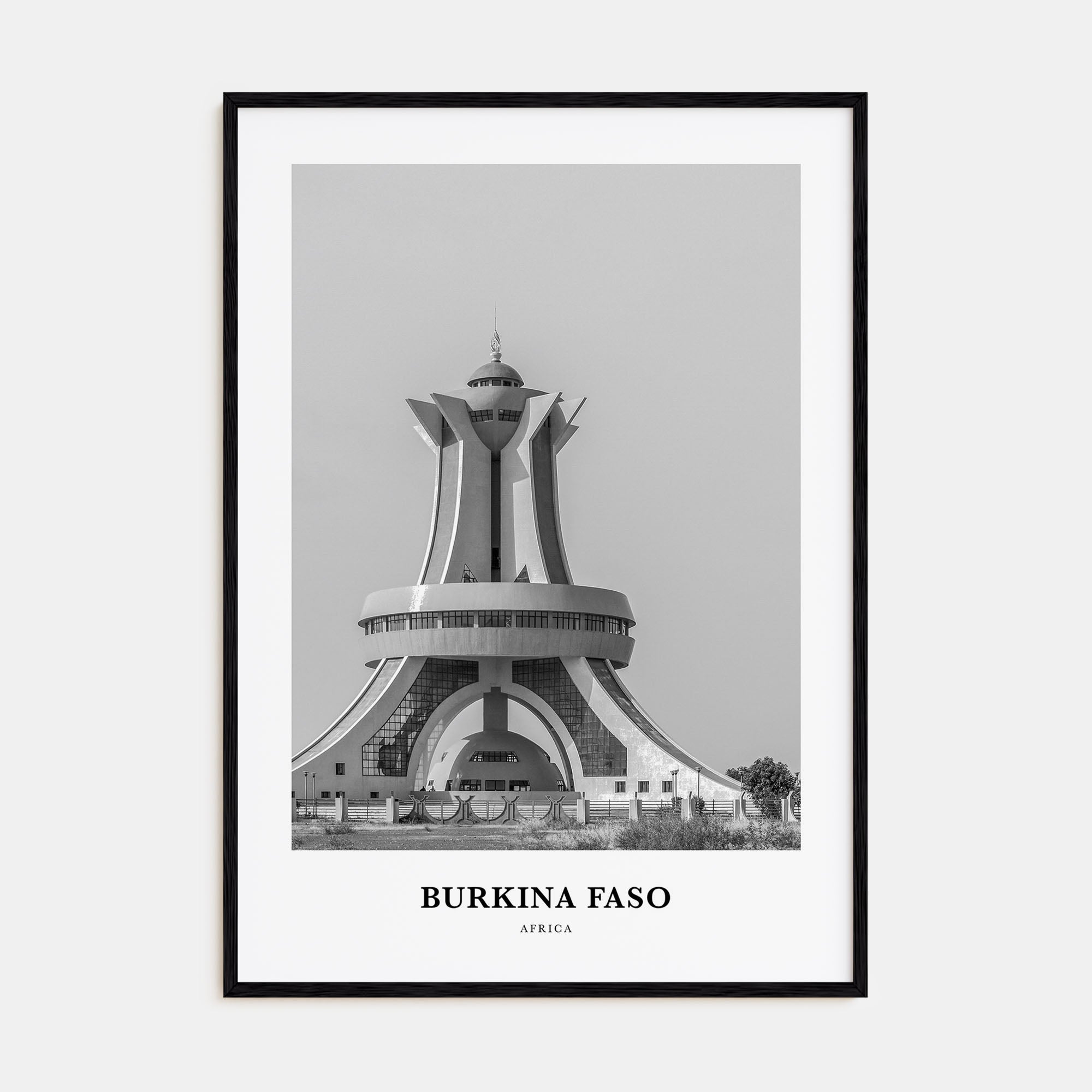 Burkina Faso Portrait B&W Poster