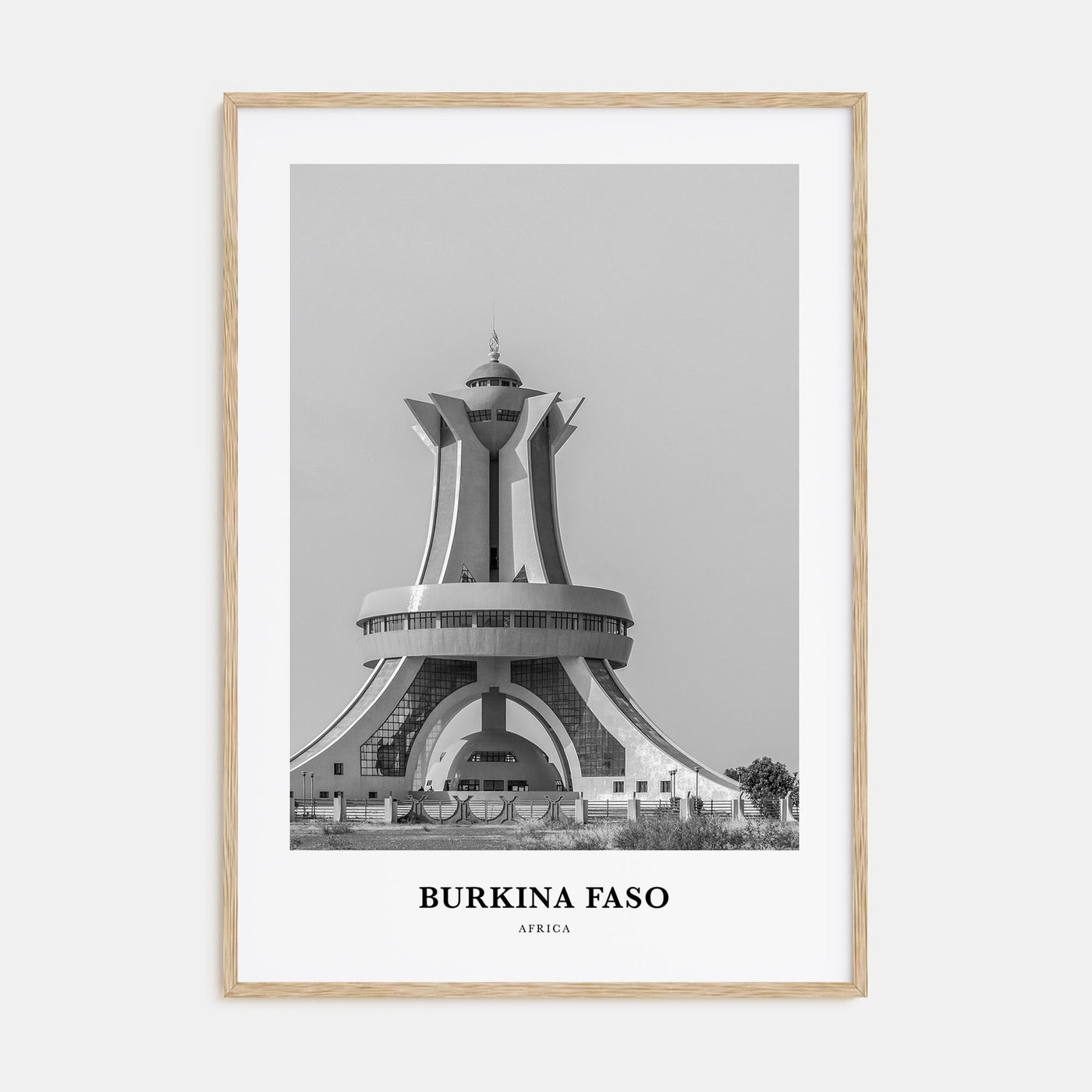 Burkina Faso Portrait B&W Poster