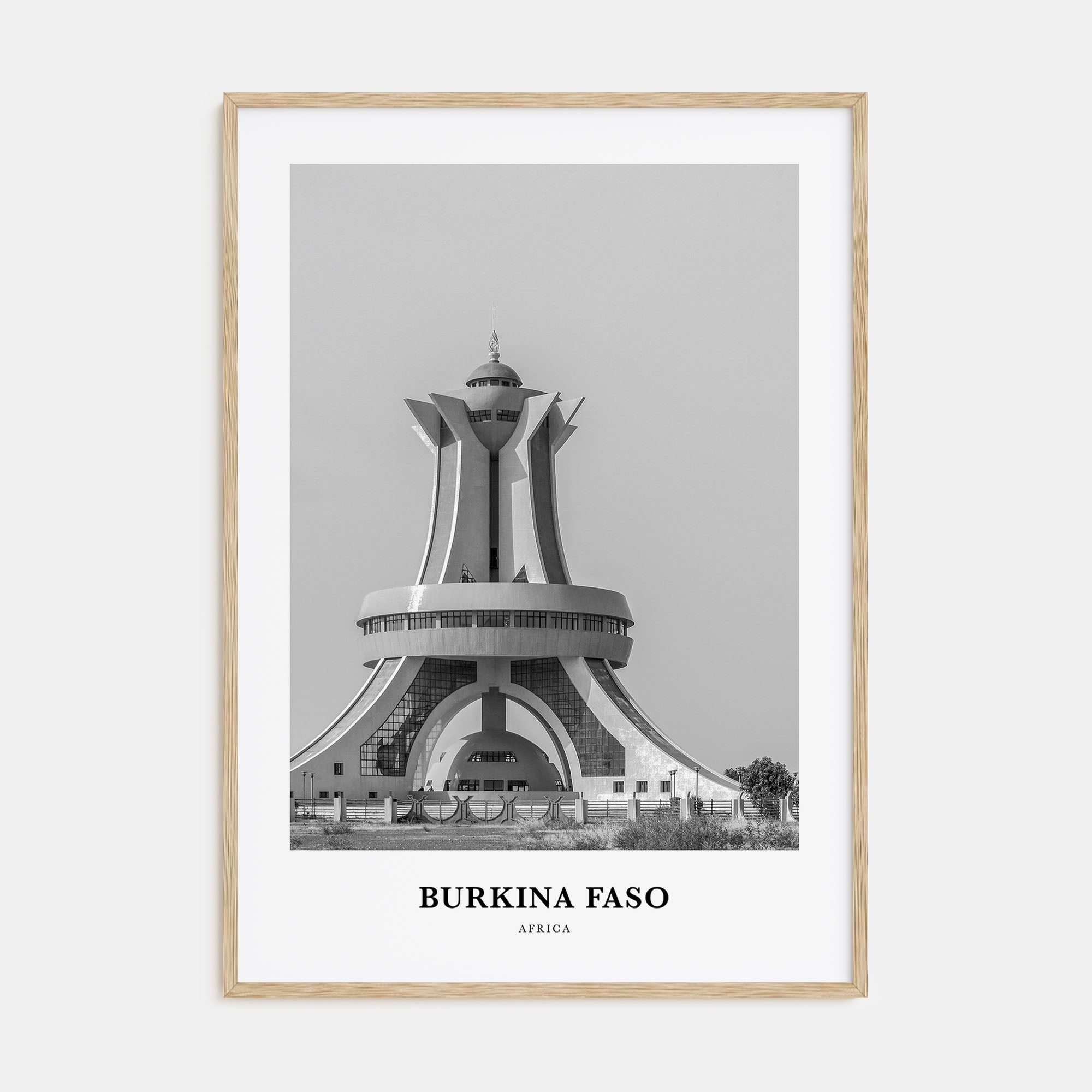 Burkina Faso Portrait B&W Poster