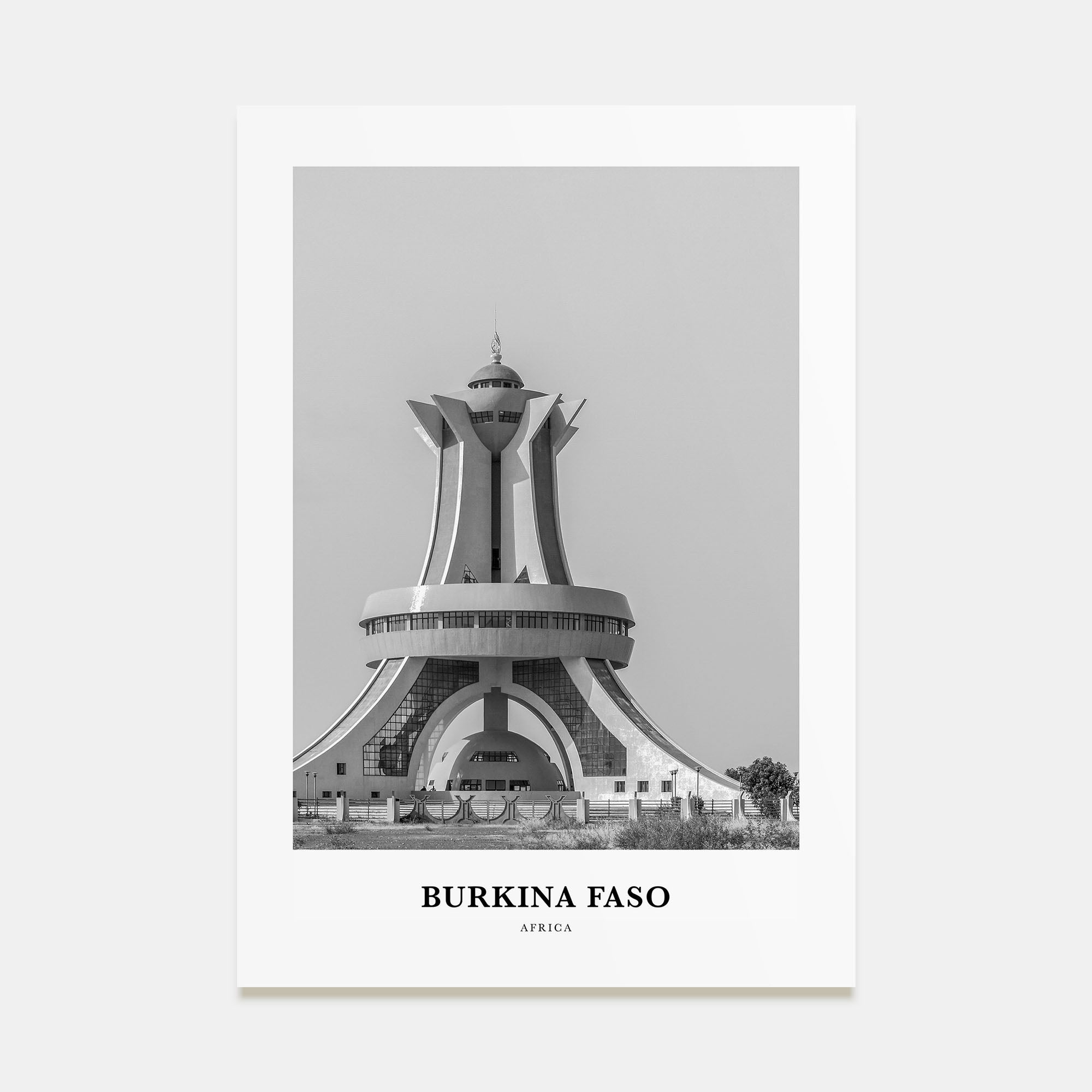 Burkina Faso Portrait B&W Poster