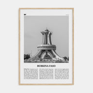 Burkina Faso Travel B&W Poster