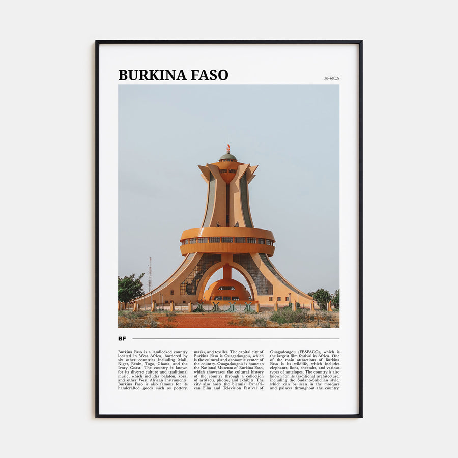 Burkina Faso Travel Color Poster