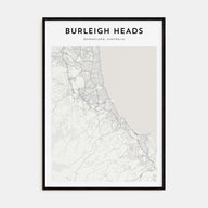 Burleigh Heads Map Portrait Poster