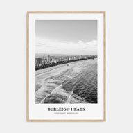 Burleigh Heads Portrait B&W Poster