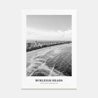 Burleigh Heads Portrait B&W Poster
