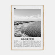 Burleigh Heads Travel B&W Poster