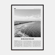 Burleigh Heads Travel B&W Poster