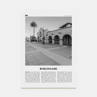 Burlingame Travel B&W Poster