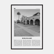 Burlingame Travel B&W Poster