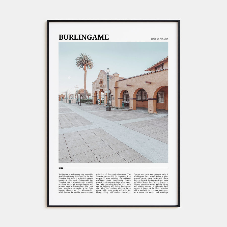 Burlingame Travel Color Poster