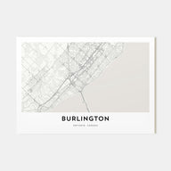 Burlington, Canada Map Landscape Poster