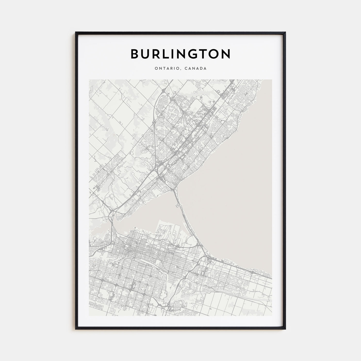 Burlington, Canada Map Portrait Poster