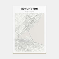 Burlington, Canada Map Portrait Poster