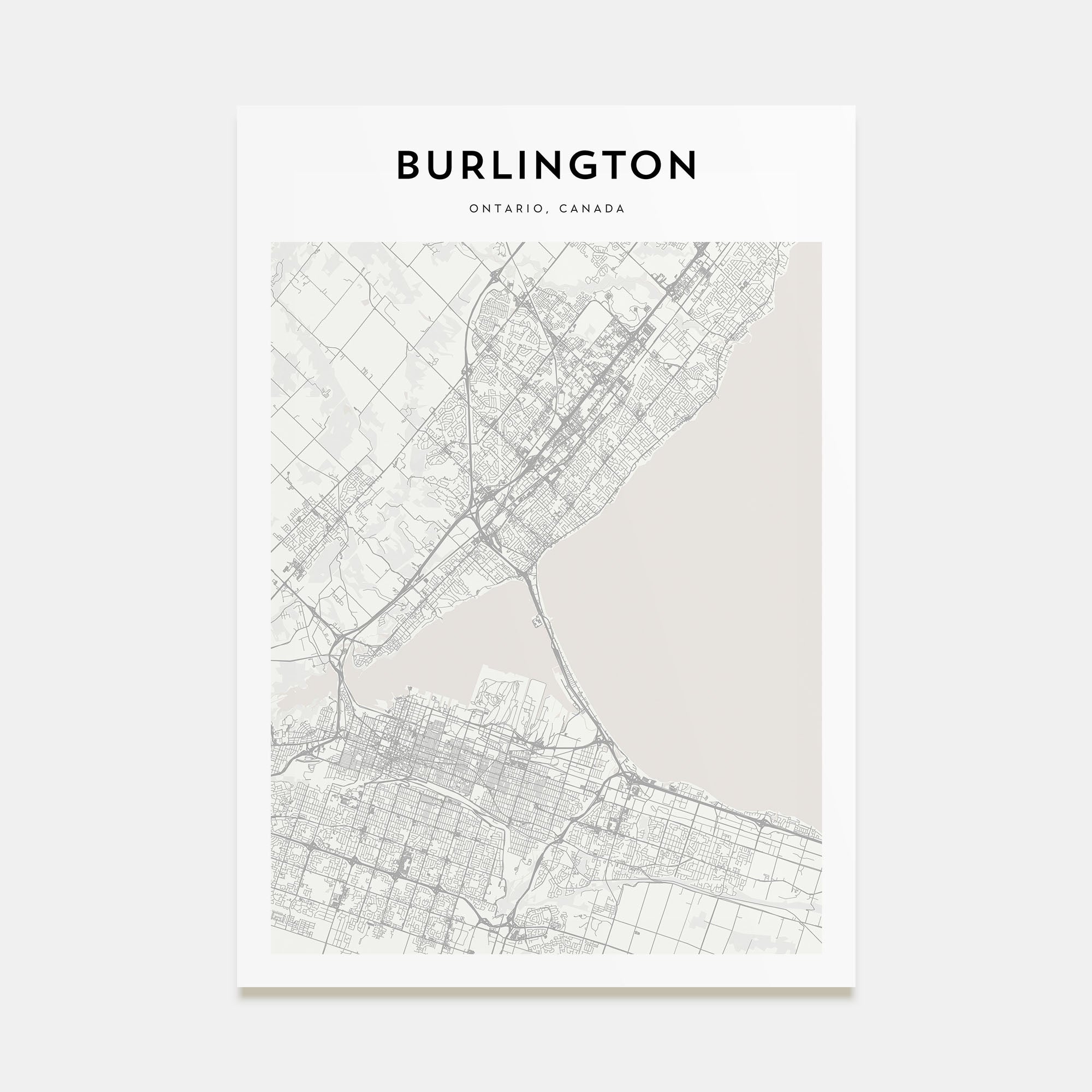 Burlington, Canada Map Portrait Poster