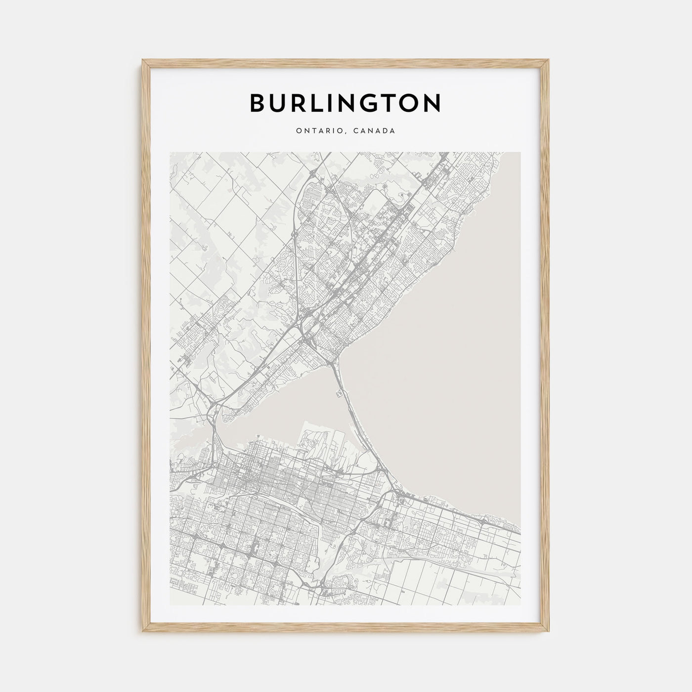 Burlington, Canada Map Portrait Poster