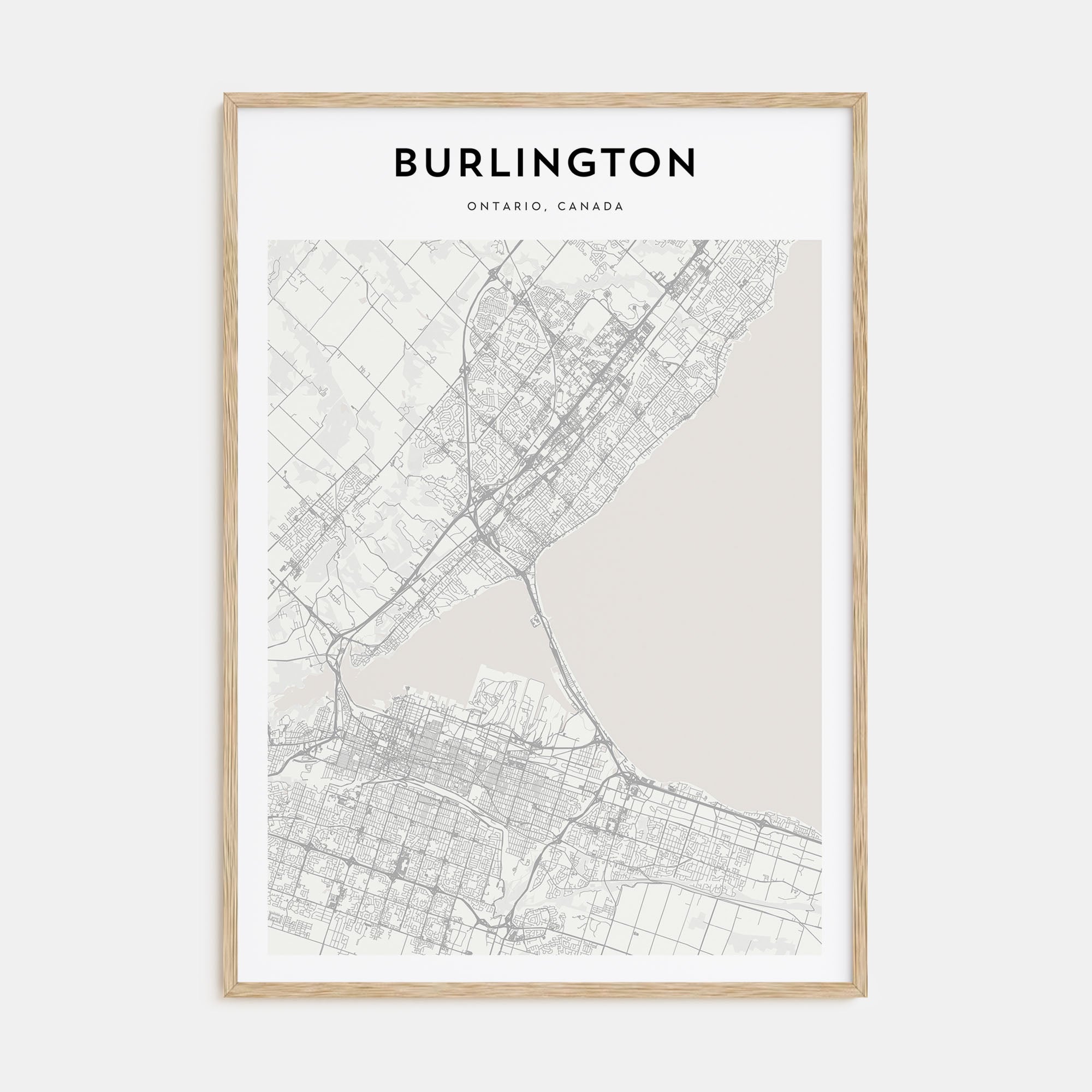 Burlington, Canada Map Portrait Poster
