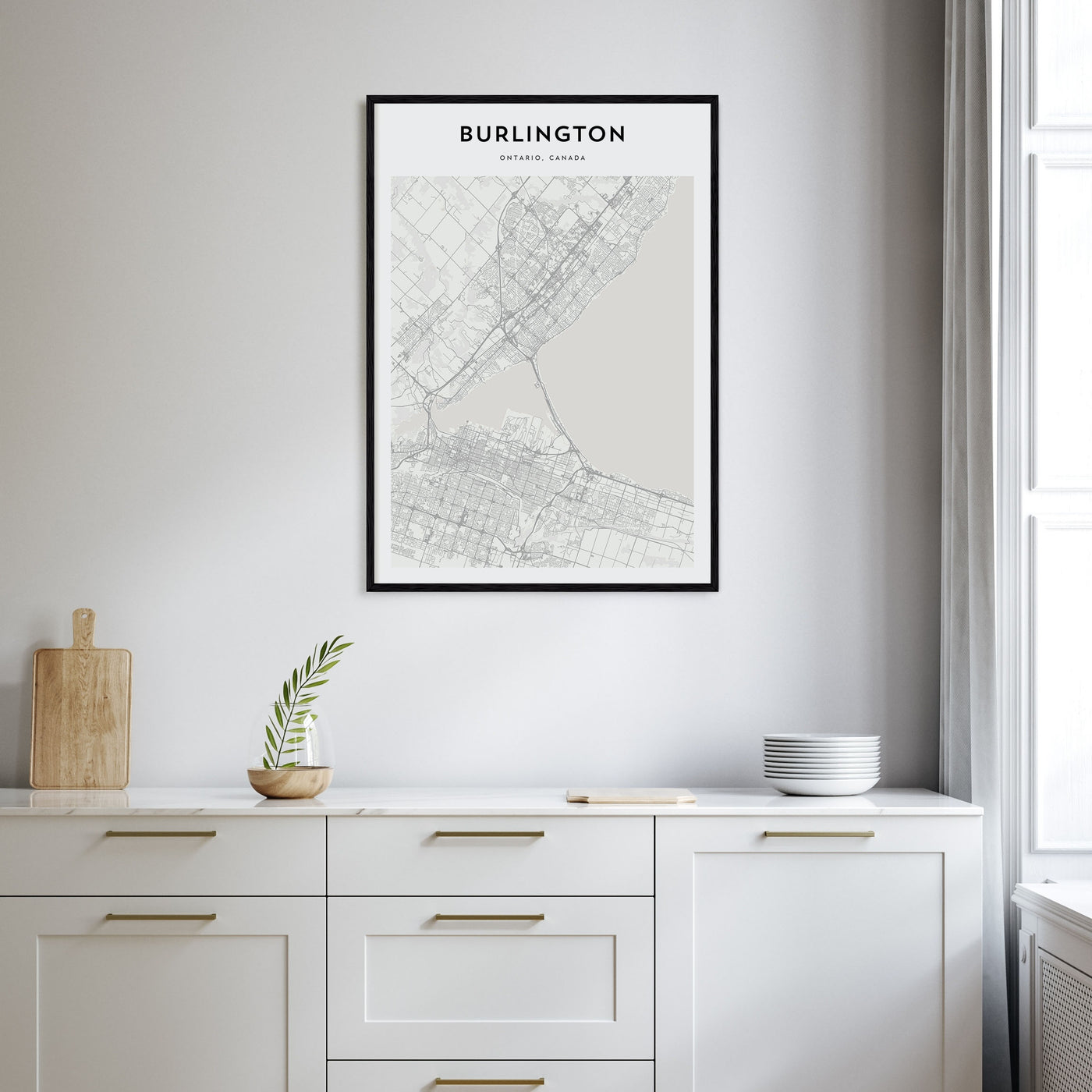 Burlington, Canada Map Portrait Poster
