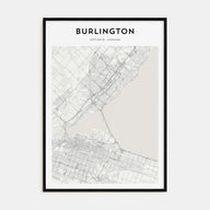 Burlington, Canada Map Portrait Poster