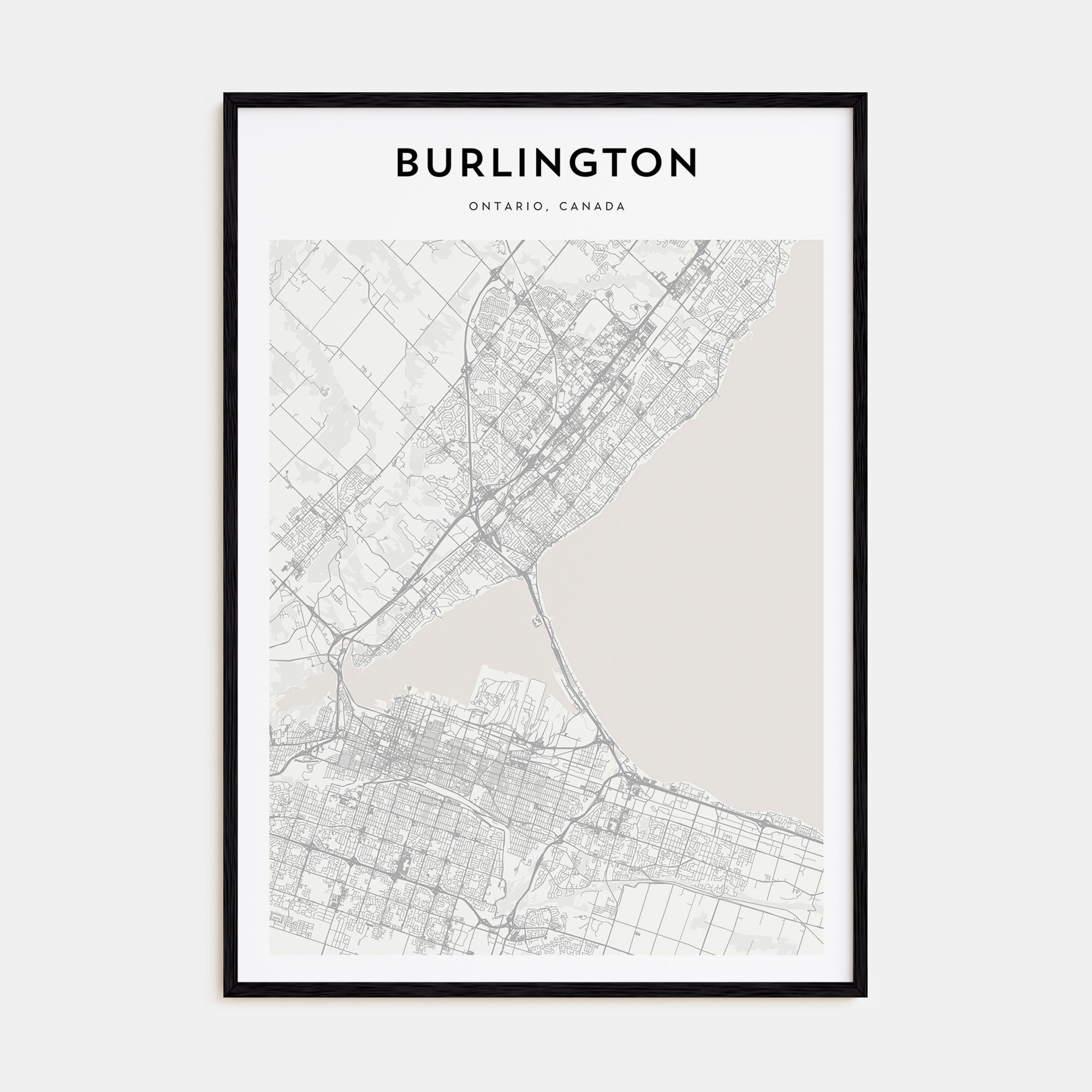 Burlington, Canada Map Portrait Poster