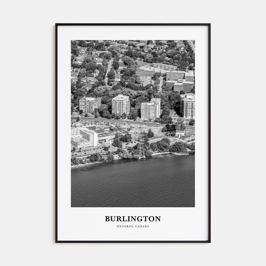 Burlington, Canada Portrait B&W Poster