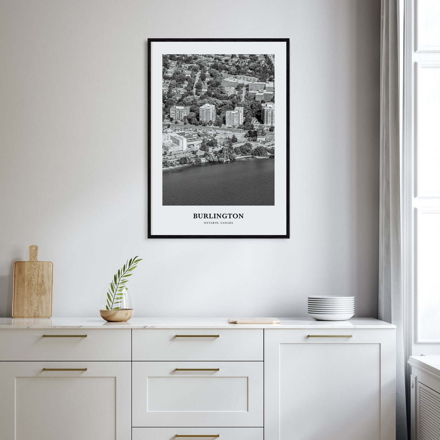 Burlington, Canada Portrait B&W Poster