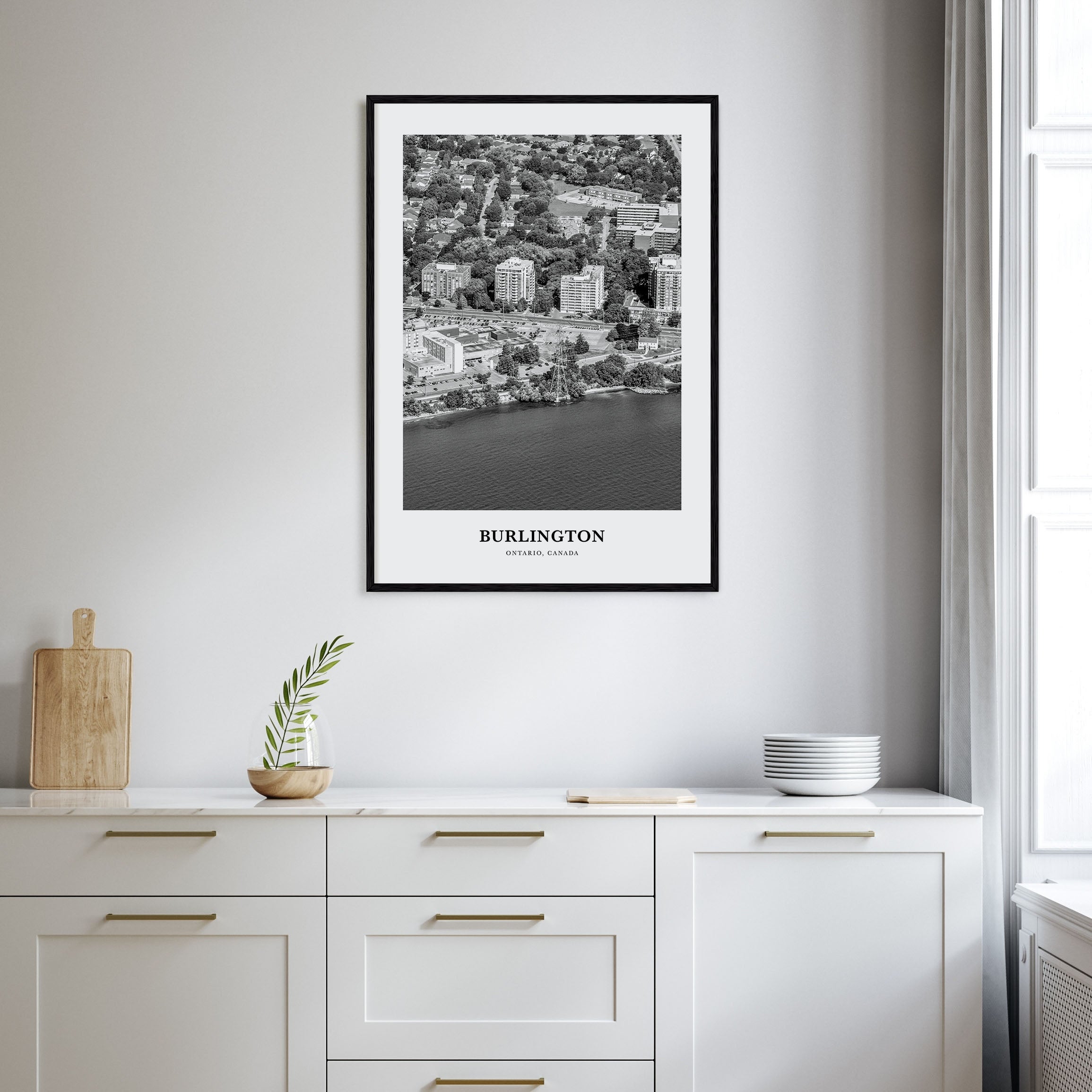 Burlington, Canada Portrait B&W Poster