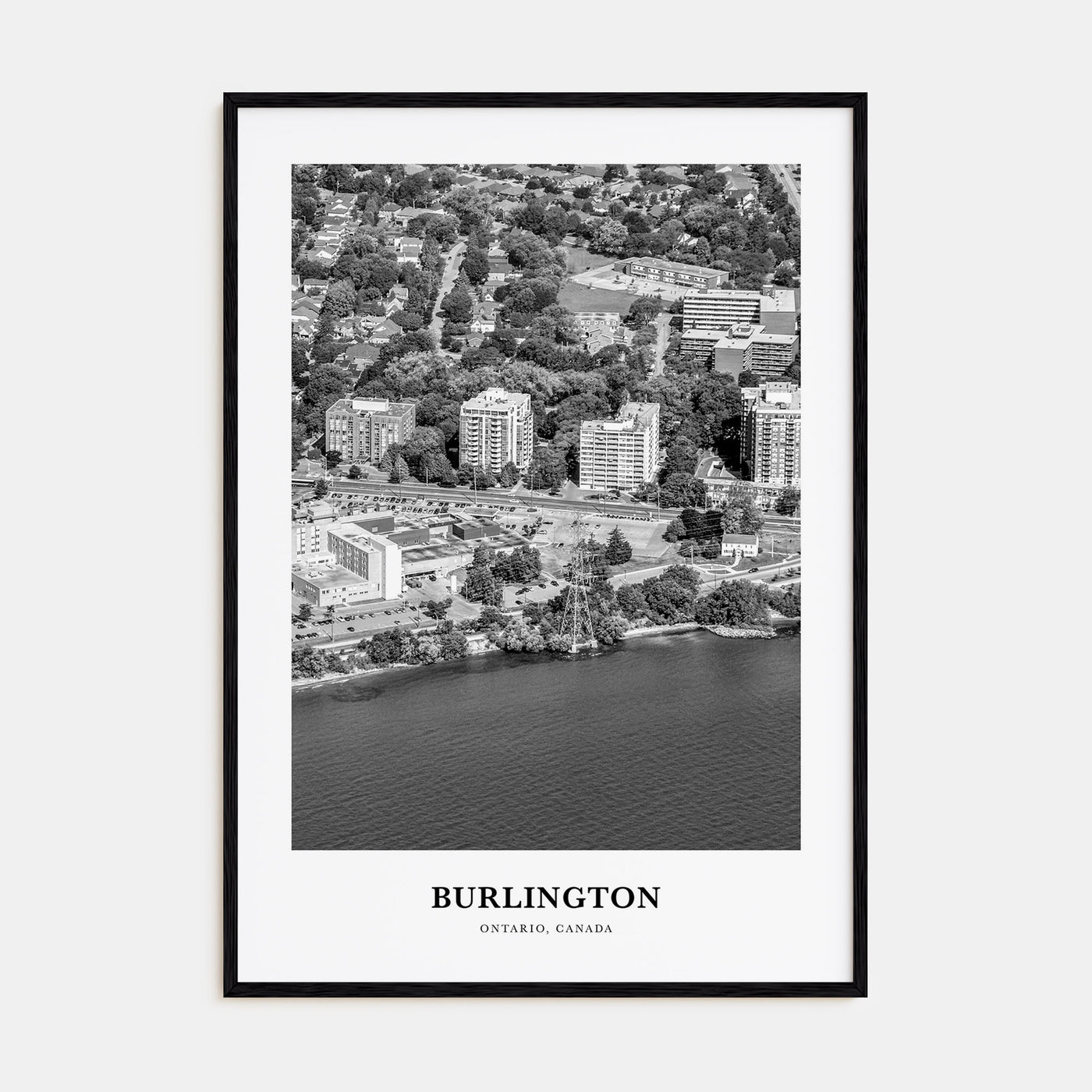 Burlington, Canada Portrait B&W Poster