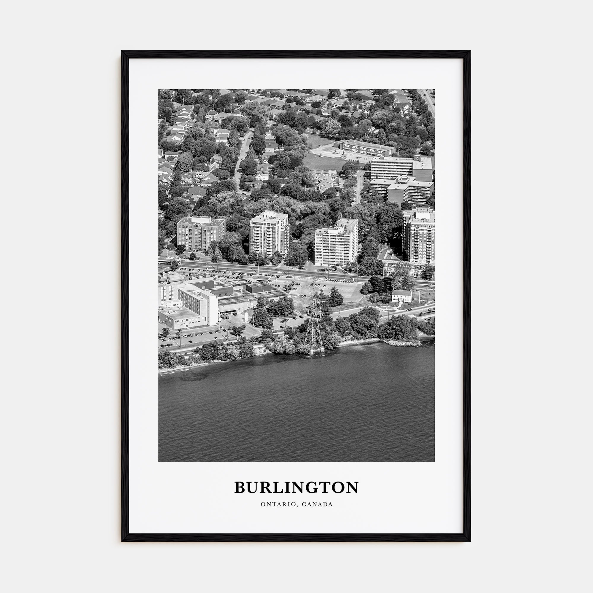 Burlington, Canada Portrait B&W Poster