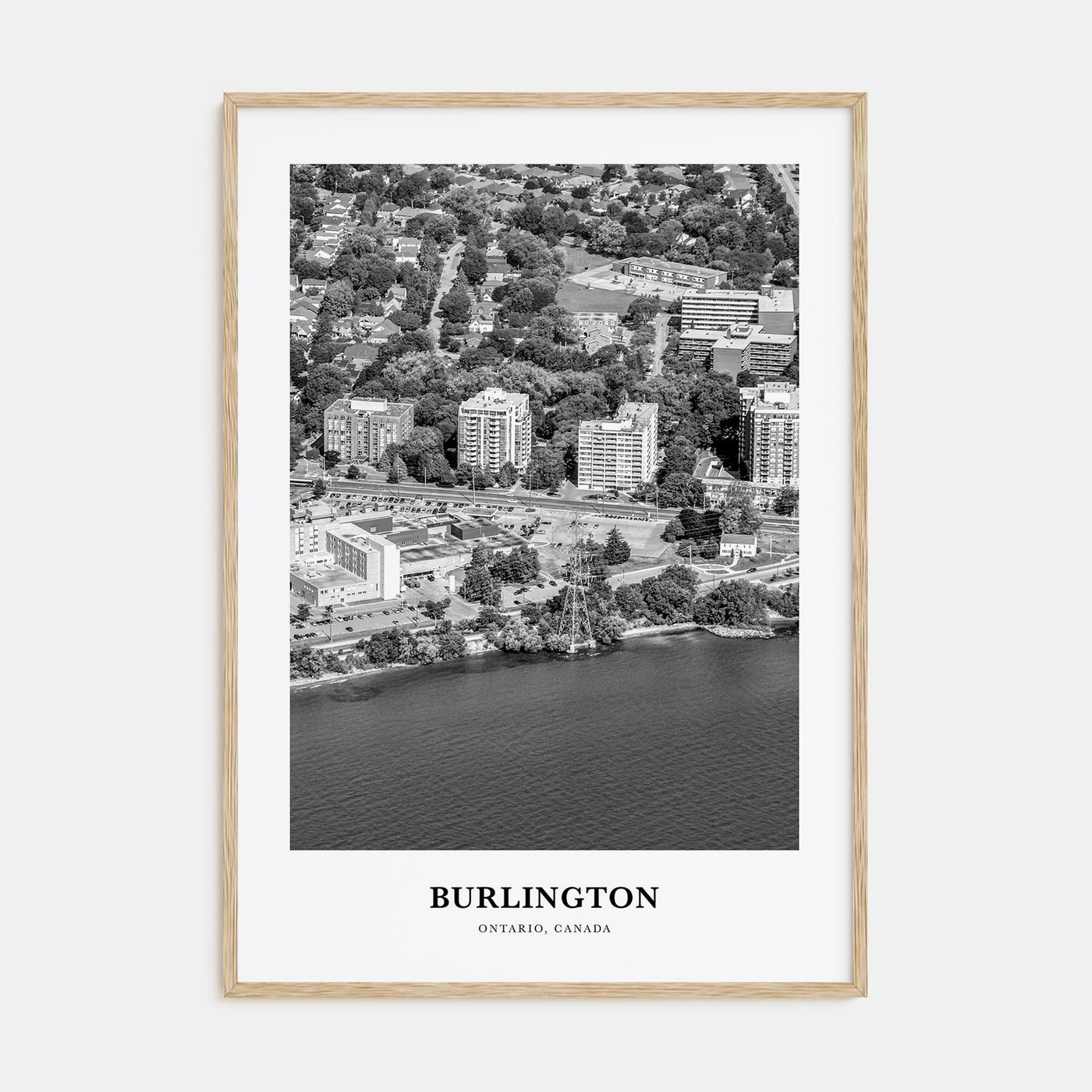 Burlington, Canada Portrait B&W Poster