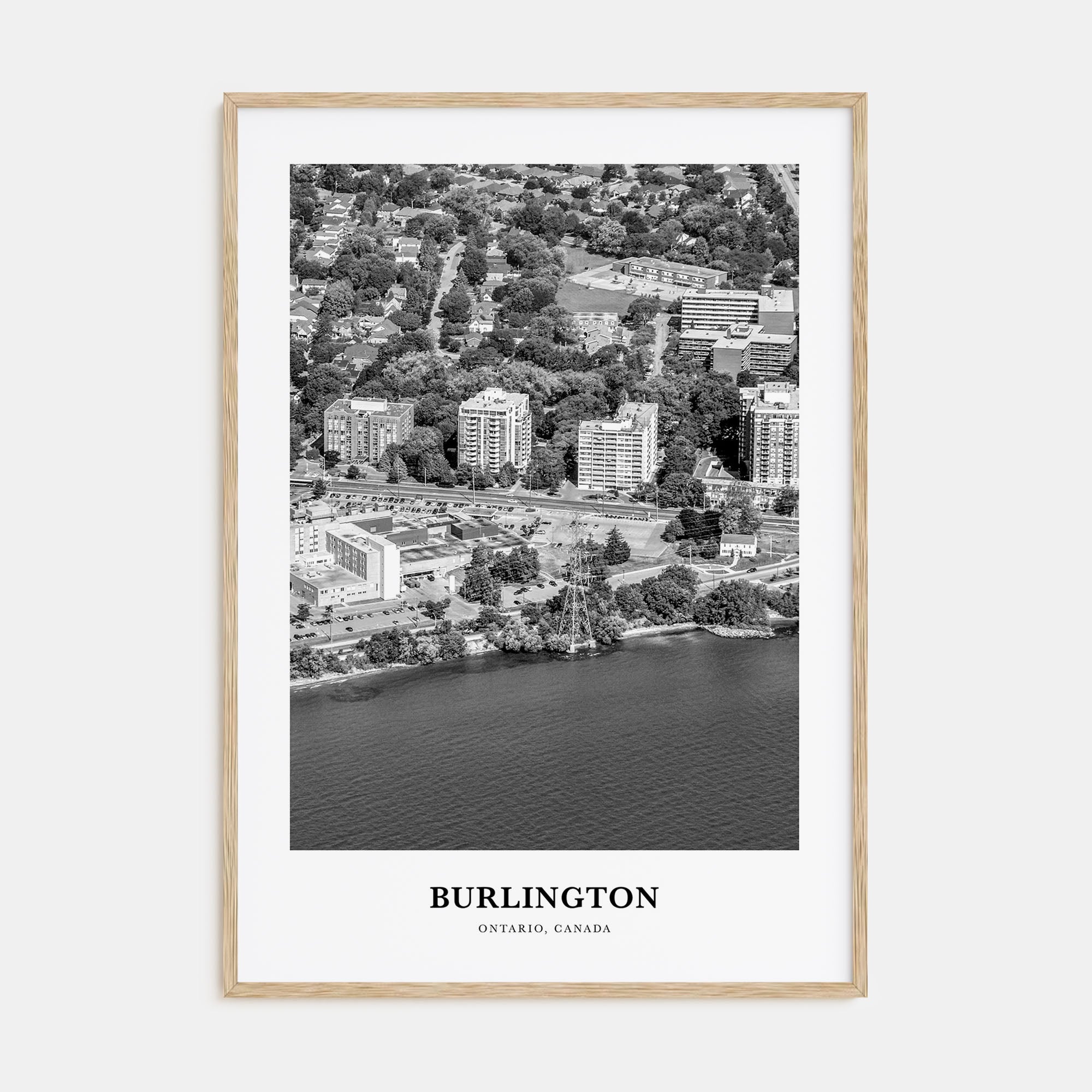 Burlington, Canada Portrait B&W Poster