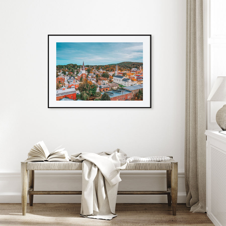 Burlington, Vermont Landscape Color Poster