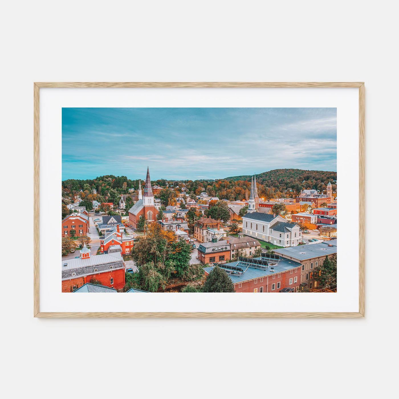 Burlington, Vermont Landscape Color Poster