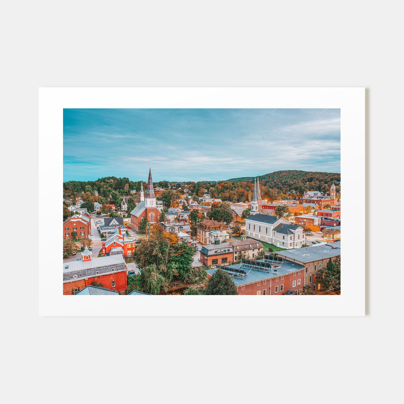 Burlington, Vermont Landscape Color Poster