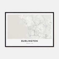 Burlington, Vermont Map Landscape Poster