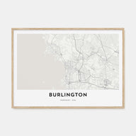 Burlington, Vermont Map Landscape Poster