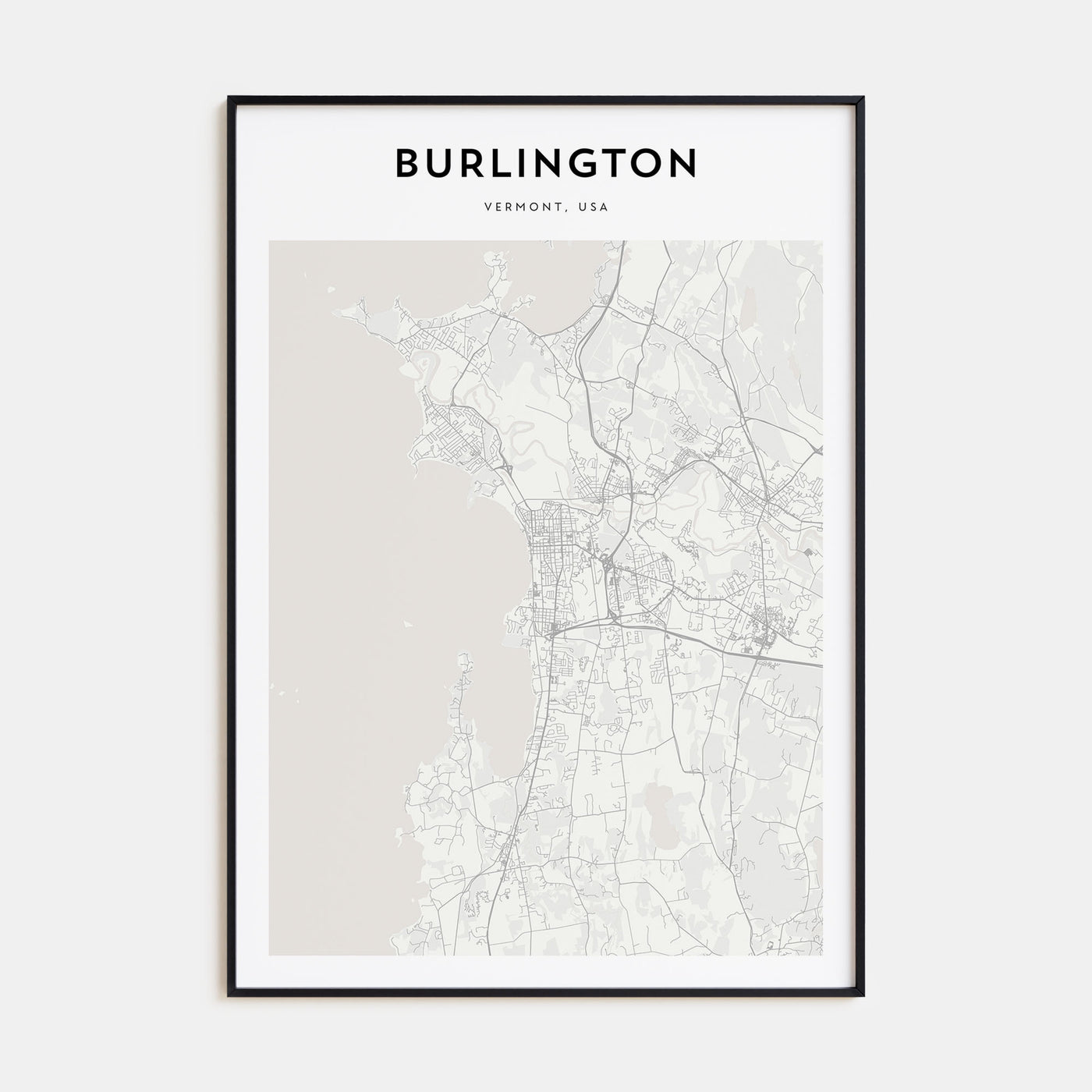 Burlington, Vermont Map Portrait Poster