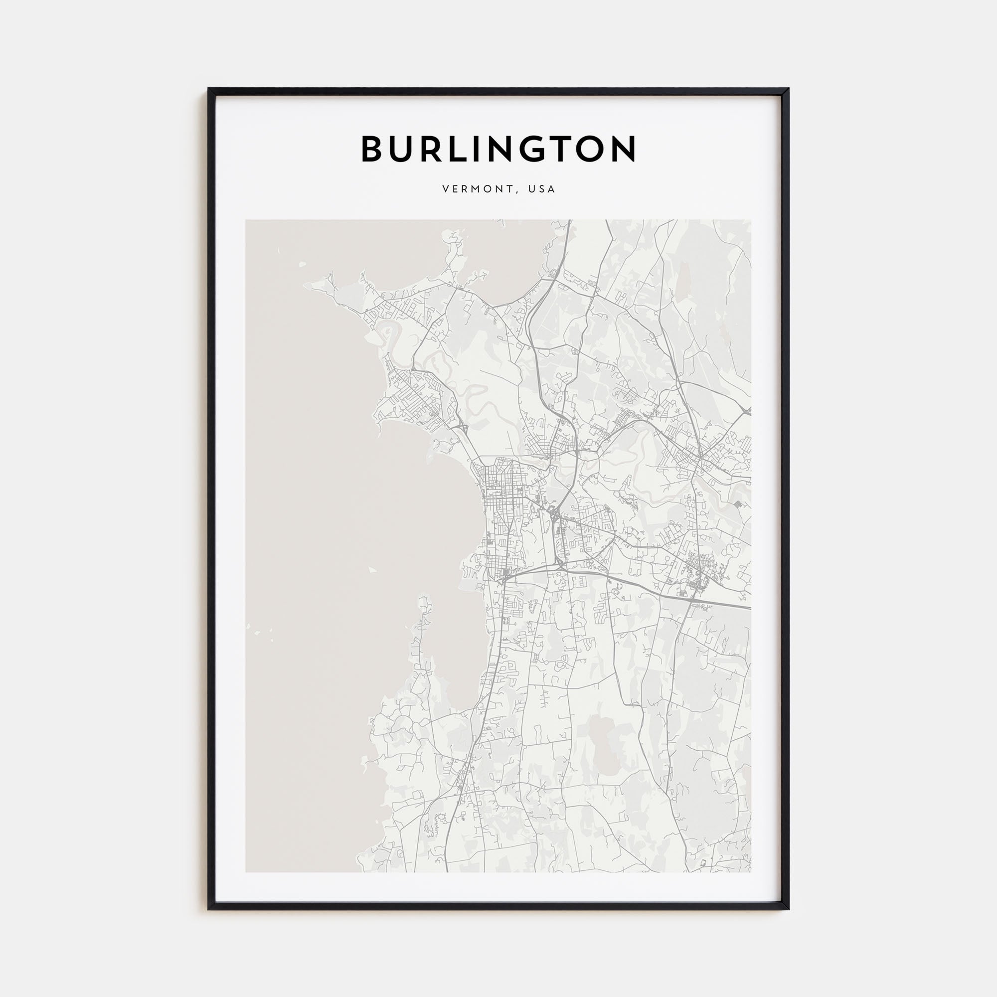 Burlington, Vermont Map Portrait Poster
