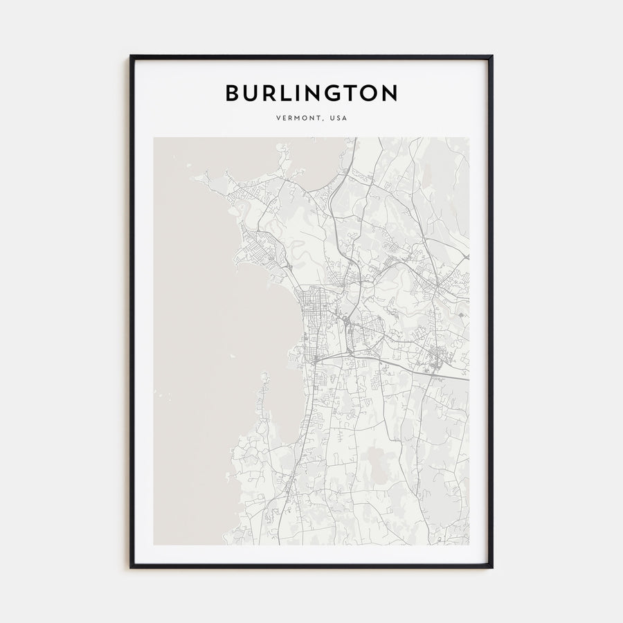 Burlington, Vermont Map Portrait Poster