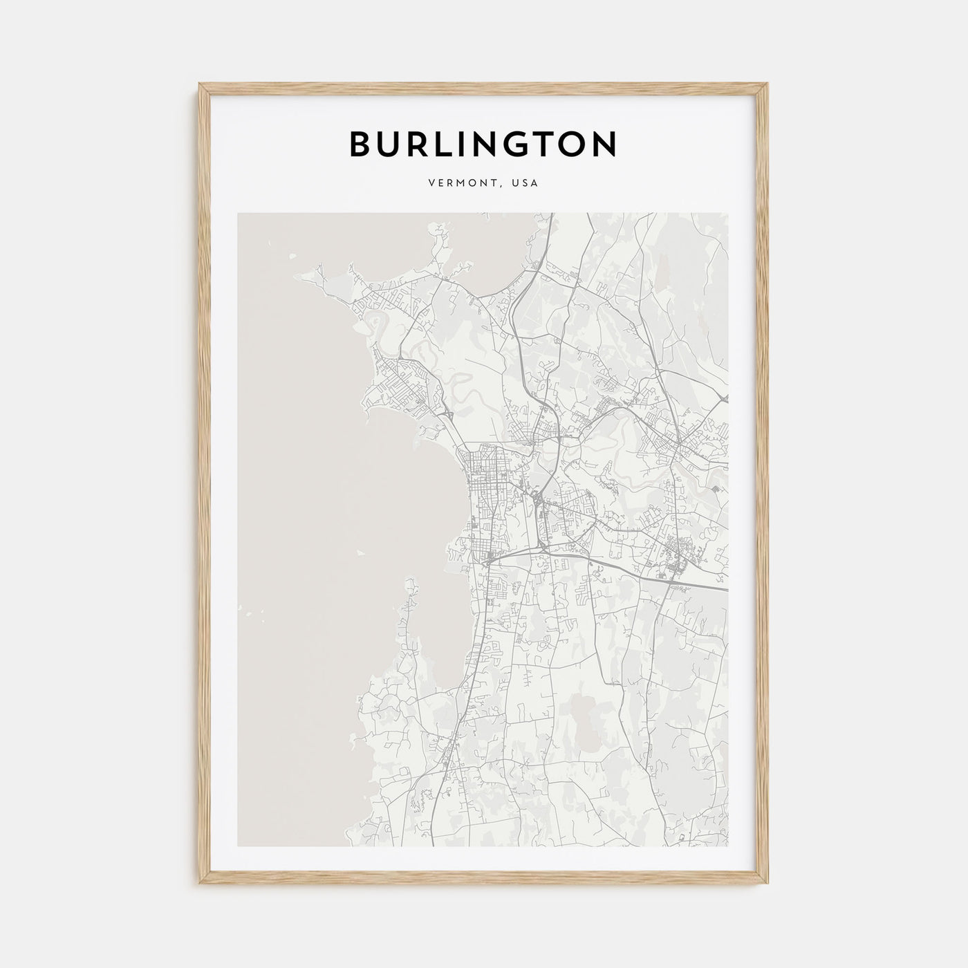Burlington, Vermont Map Portrait Poster