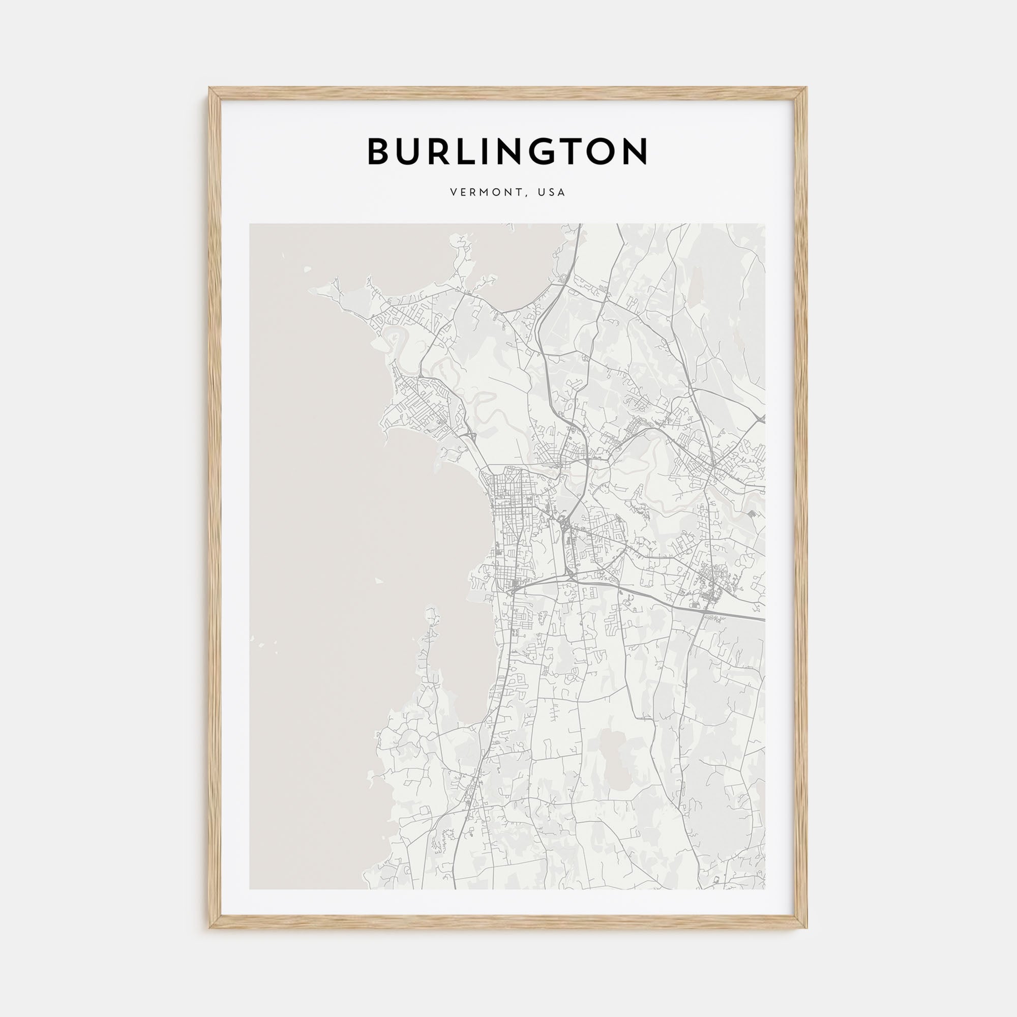 Burlington, Vermont Map Portrait Poster