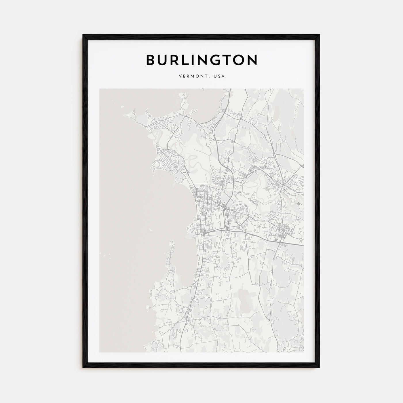 Burlington, Vermont Map Portrait Poster