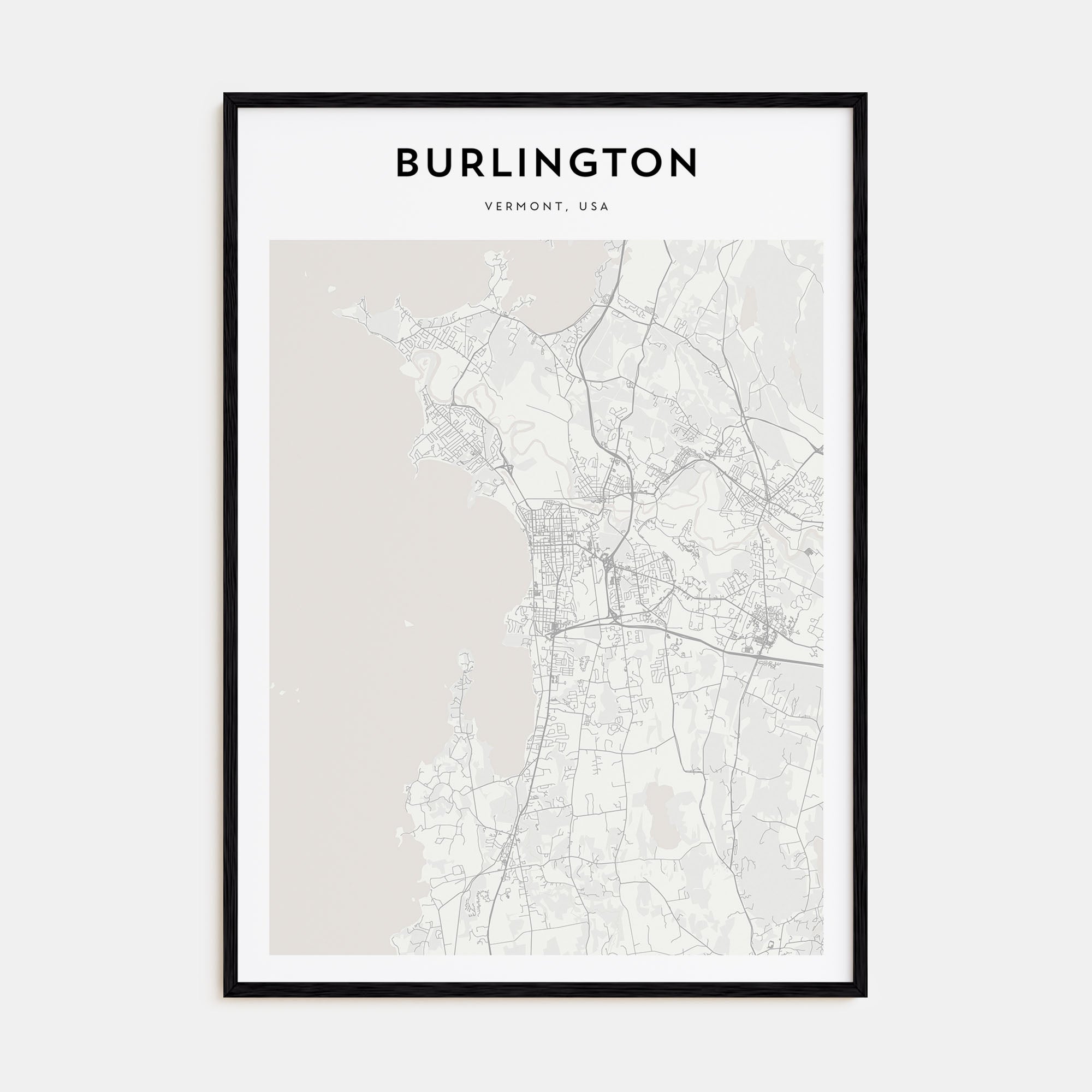 Burlington, Vermont Map Portrait Poster