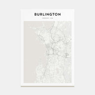 Burlington, Vermont Map Portrait Poster