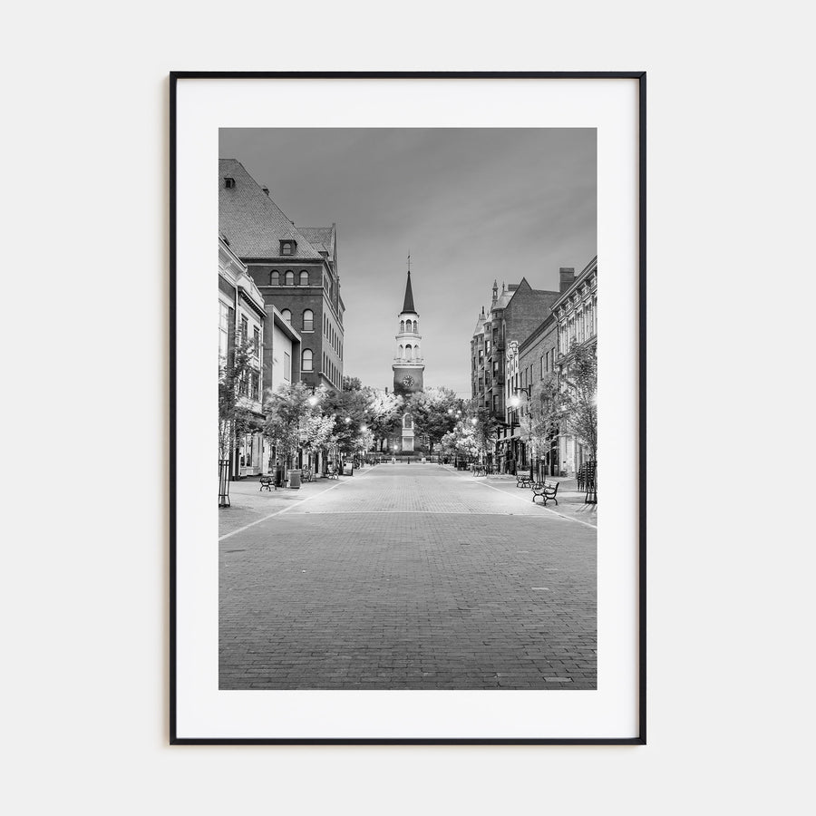 Burlington, Vermont Photo B&W Poster