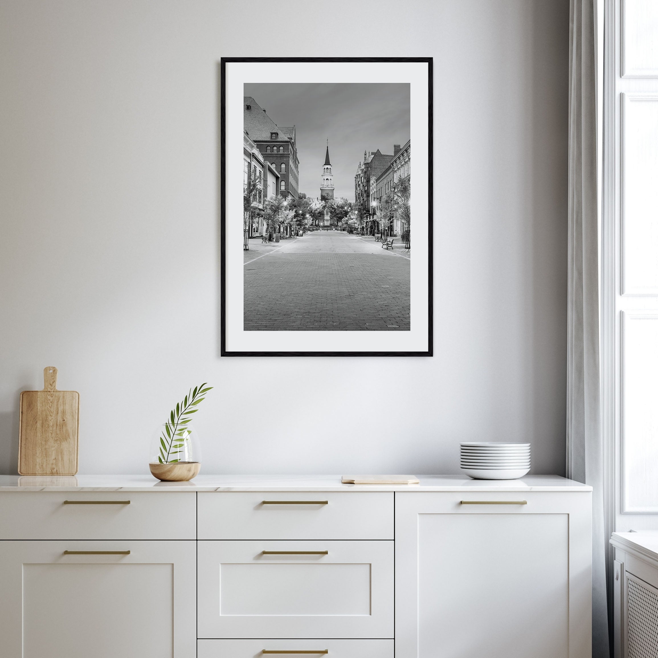 Burlington, Vermont Photo B&W Poster